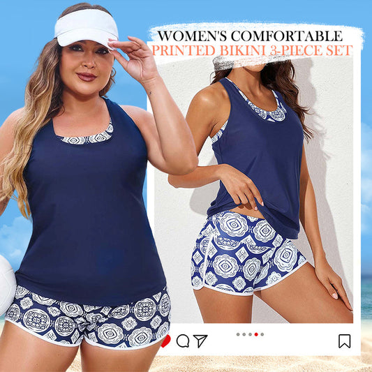 💕50% de réduction💕Ensemble de Bain Tankini Sportif Chic 3 Pièces pour Femme