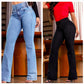 🔥 50% de réduction ! ⏰ Jean Évasé Taille Haute en Stretch – Silhouette Allongée, Confort Extensible & Look Élégant Toute la Journée 👖✨
