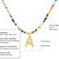 ✨Collier avec Perles et Lettre pour Femme (A-Z)