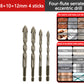 Kit de Forets Excentriques Dentelés à 4 Cannelures Haute Résistance
