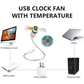 🔥Offre spéciale🔥Ventilateur USB avec éclairage d'horloge LED