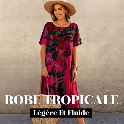 ⏳Offre spéciale à durée limitée ⏰ Robe Tropicale Légère et Fluide