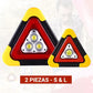 🚗2-EN-1 Lampe de Signalisation d'Urgence Solaire Triangulaire pour le Bord de Route
