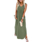 👗🌺Robe Longue d’Été Sans Manches avec Poches
