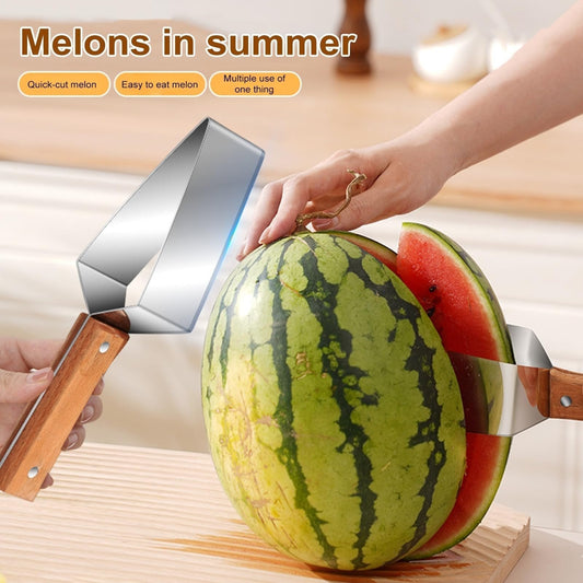 🍉🍇Coupe-pastèque Multifonction en Acier Inoxydable