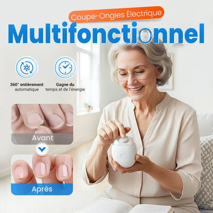 🔥Offres de Noël✨ Ponceuse à Ongles Auto - 3 Vitesses Réglables, Silencieuse, LED Integrée pour Soin Précise 💅✨