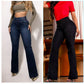 🔥 50% de réduction ! ⏰ Jean Évasé Taille Haute en Stretch – Silhouette Allongée, Confort Extensible & Look Élégant Toute la Journée 👖✨