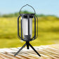 Lampe d'extérieur en forme de lanterne solaire avec 4 modes d'éclairage