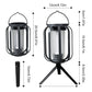 Lampe d'extérieur en forme de lanterne solaire avec 4 modes d'éclairage