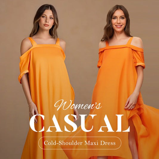 🏖️ Summer Sale 💃 Robes Maxi épaules froides pour femmes