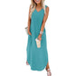 👗🌺Robe Longue d’Été Sans Manches avec Poches