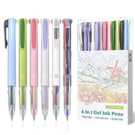 📢✨ Meilleure idée cadeau 50% 🎁-🌈 Stylos d'encre en gel 4 en 1