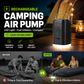 🏕️ Pompe à air rechargeable pour le camping – Éclairage LED, gonflage rapide, compacte 🔋