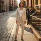 💎 60% DE RÉDUCTION – TEMPS LIMITÉ ! 💎 Ensemble Veste à Col & Pantalon pour Femme – Coupe Cintrée, Tissu Doux & Look Professionnel Élégant 👖✨