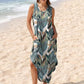 👗🌺Robe Longue d’Été Sans Manches avec Poches