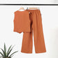 💕Costume personnalisé avec gilet de couleur unie et pantalon large pour dames françaises
