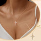 Collier avec Pendentif Croix & Couronne Éternelles