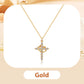 Collier avec Pendentif Croix & Couronne Éternelles