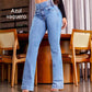 🔥 50% de réduction ! ⏰ Jean Évasé Taille Haute en Stretch – Silhouette Allongée, Confort Extensible & Look Élégant Toute la Journée 👖✨