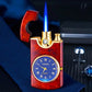 Briquet Métallique Coupe-Vent Gonflable avec Montre