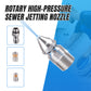 💧🔧 Buse Rotative Haute Pression pour Curage de Canalisations – Jets Avant & Arrière, Acier Inoxydable, Filetages 1/4" et 3/8"
