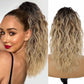 ⏳Réduction limitée de 50%🎁18 Inch Curly Wavy Frizzy Hair Extension with Ponytail