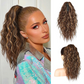 ⏳Réduction limitée de 50%🎁18 Inch Curly Wavy Frizzy Hair Extension with Ponytail