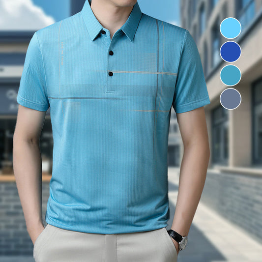 ⏰50% de réduction pour une durée limitée🔥T-shirt ample, cool et respirant avec col à revers pour homme