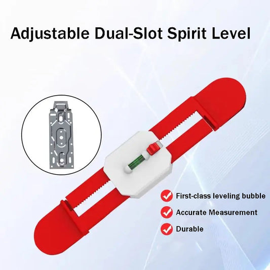 🛠️Niveau à bulle réglable à double fente pour supports de montage de climatiseur