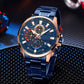 ⌚Montre à quartz avec bracelet en acier pour homme