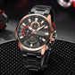 ⌚Montre à quartz avec bracelet en acier pour homme