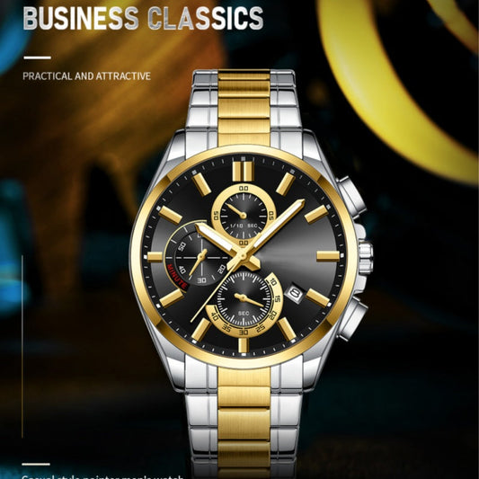 ⌚Montre-bracelet d'affaires en acier inoxydable pour homme
