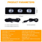 🚗Lot de 4 lumières étoilées USB pour intérieur de voiture (7 couleurs à commande vocale avec télécommande)