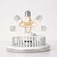 Ventilateur de plafond rotatif à 360 degrés E27 avec télécommande