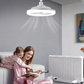Ventilateur de plafond rotatif à 360 degrés E27 avec télécommande
