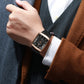 ⌚Montre à quartz pour hommes, ceinture en maille carrée ultra-mince