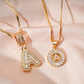 ✨Collier avec pendentif lettre de l'alphabet en or