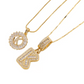 ✨Collier avec pendentif lettre de l'alphabet en or