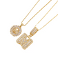 ✨Collier avec pendentif lettre de l'alphabet en or