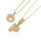 ✨Collier avec pendentif lettre de l'alphabet en or