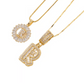 ✨Collier avec pendentif lettre de l'alphabet en or