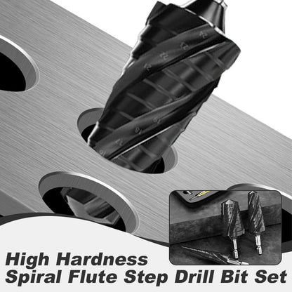 ✨🏆50% discount🏆Haute dureté Spiral Flute Step Drill Set