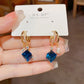 ✨Boucles d’Oreilles Bleues en Cristaux Artificiels