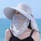 Chapeau de soleil à large bord avec masque facial