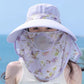 Chapeau de soleil à large bord avec masque facial