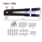 Ensemble d'outils manuels robustes pour écrous à rivets 