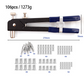 Ensemble d'outils manuels robustes pour écrous à rivets 