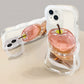 Coque de Téléphone Transparente avec Motif Pomme pour iPhone 🍏📱 - Protection Élégante et Fun!