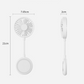 Ventilateur magnétique portable avec support anneau ajustable