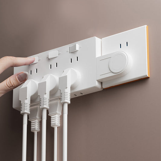 Rallonge de Prise Murale Multi-prises avec Interrupteurs Séparés
